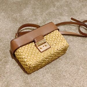 Michael Kors Straw Crossbody Bag
